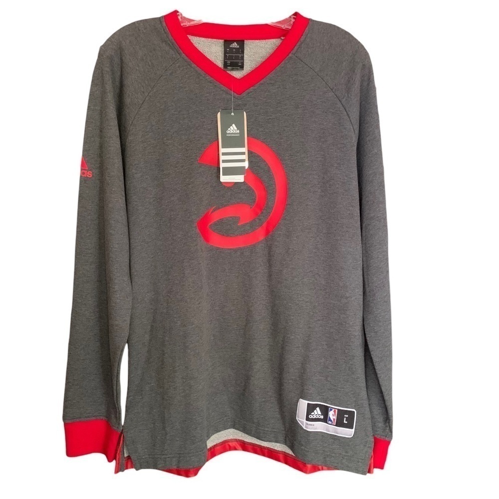 Adidas NBA Atlanta Hawks Second Half Long Sleeve Player Shirt Sz L
